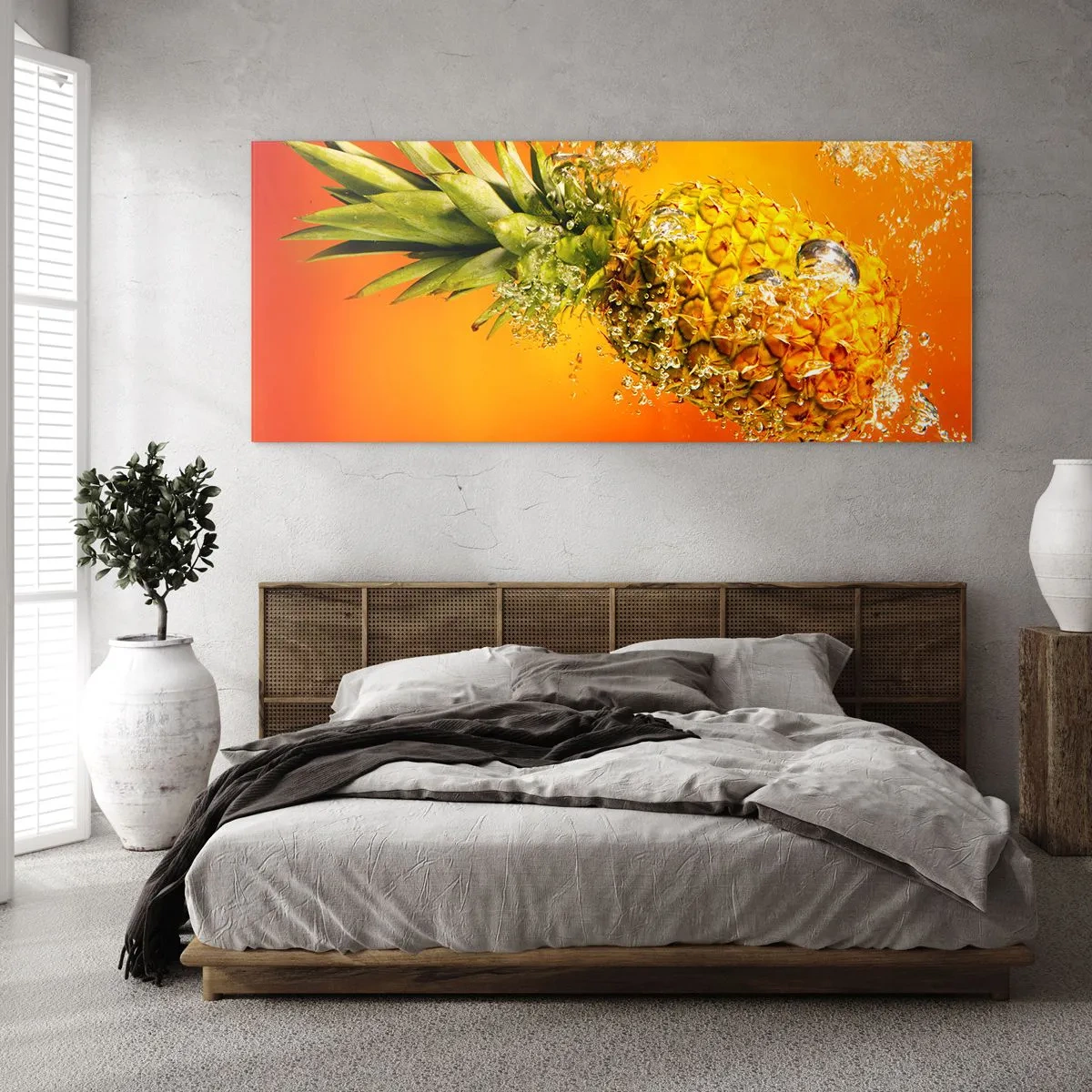 Üveg kép - Trópusi lédús frissesség - 90x30 cm