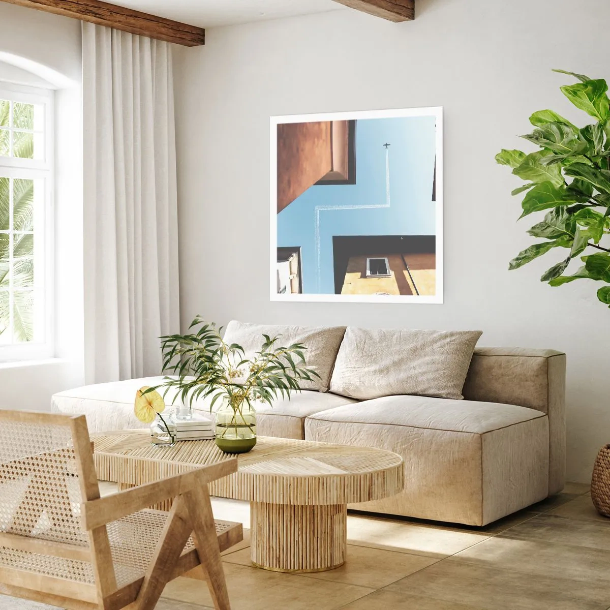 Poszter - A városi labirintus felett - 40x40 cm