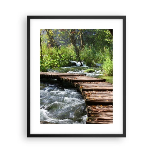 Poszter fehér keretben - A habzó zuhatag felett - 40x50 cm