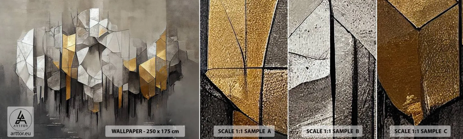 Fotótapéta Minta Standard Eco - Kompozíció jégből és fényből - Absztrakció, Darab, Art Deco - 100x30 cm