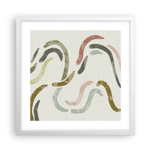 Poszter fekete keretben - Az absztrakció vidám tánca - 40x40 cm