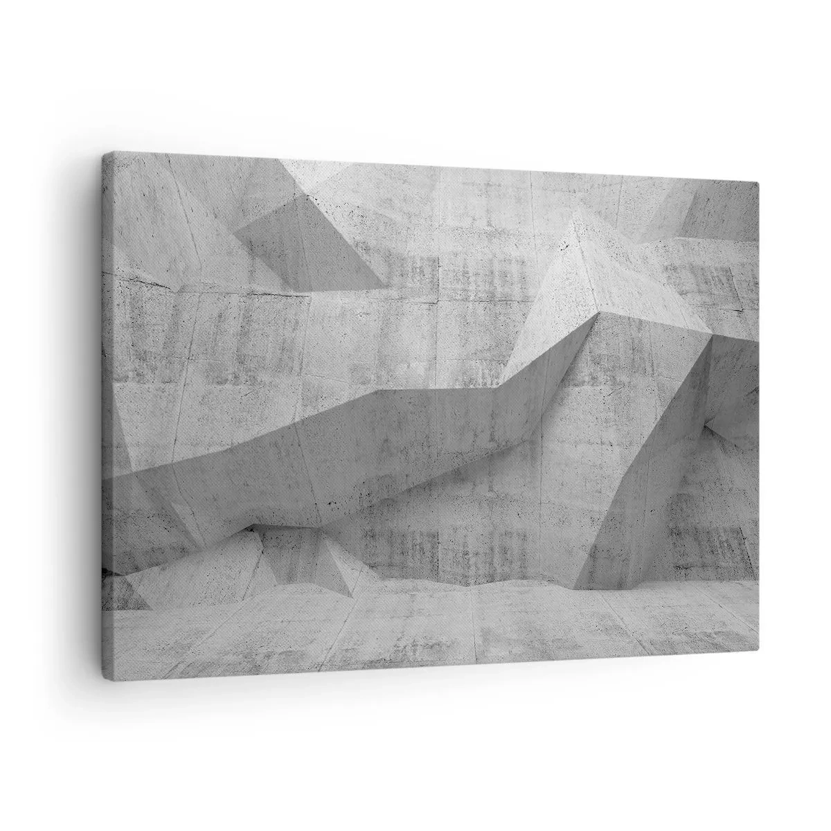 Vászonkép - Szürke geometrikus betonformák - 70x50cm - Igazi kihívás - Modern fali dekoráció nappalihoz és hálószobához ARTTOR