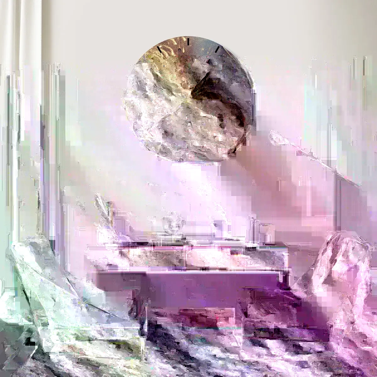 Falióra, Óra - Anyag és lélek - 30x30 cm