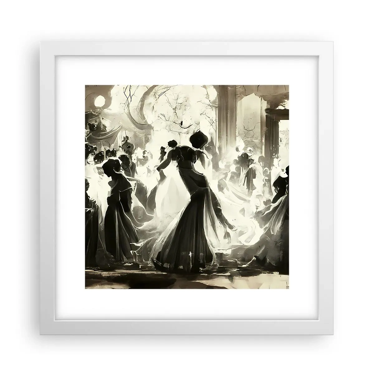 Poszter fekete keretben - Nagy álarcosbál - 30x30 cm