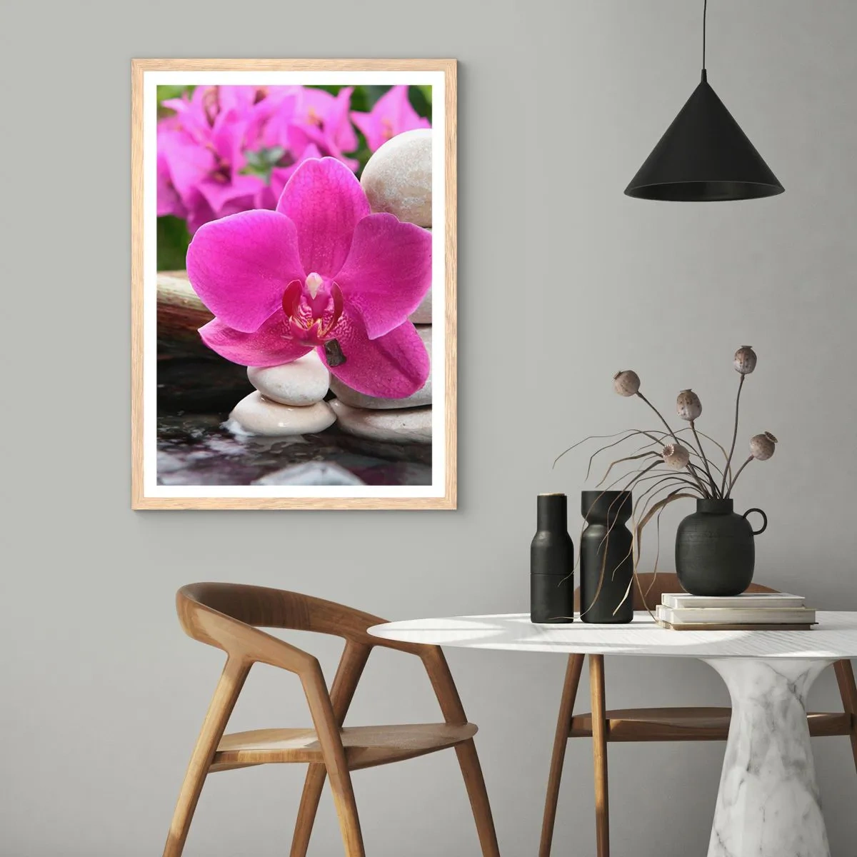 Poszter világos tölgy keretben - Már pihensz - 61x91 cm