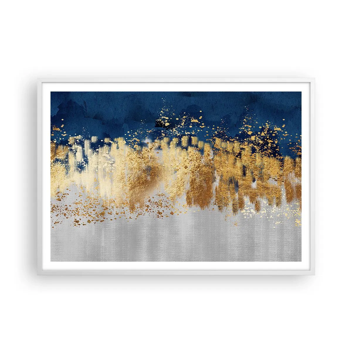 Poszter fekete keretben - Modern kompozíció csillogással - 100x70 cm