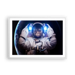 Poszter fekete keretben - Houston, baj van - 70x50 cm