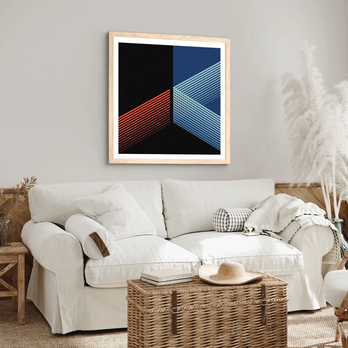 Poszter világos tölgy keretben - Egyszerű történet - 40x40 cm