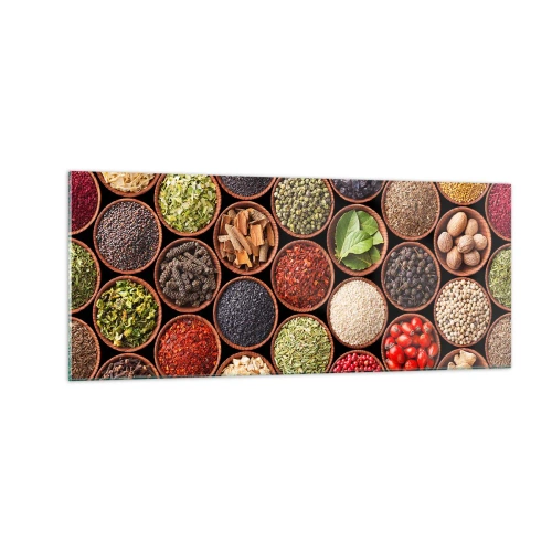 Üveg kép - A világ összes íze - 100x40 cm