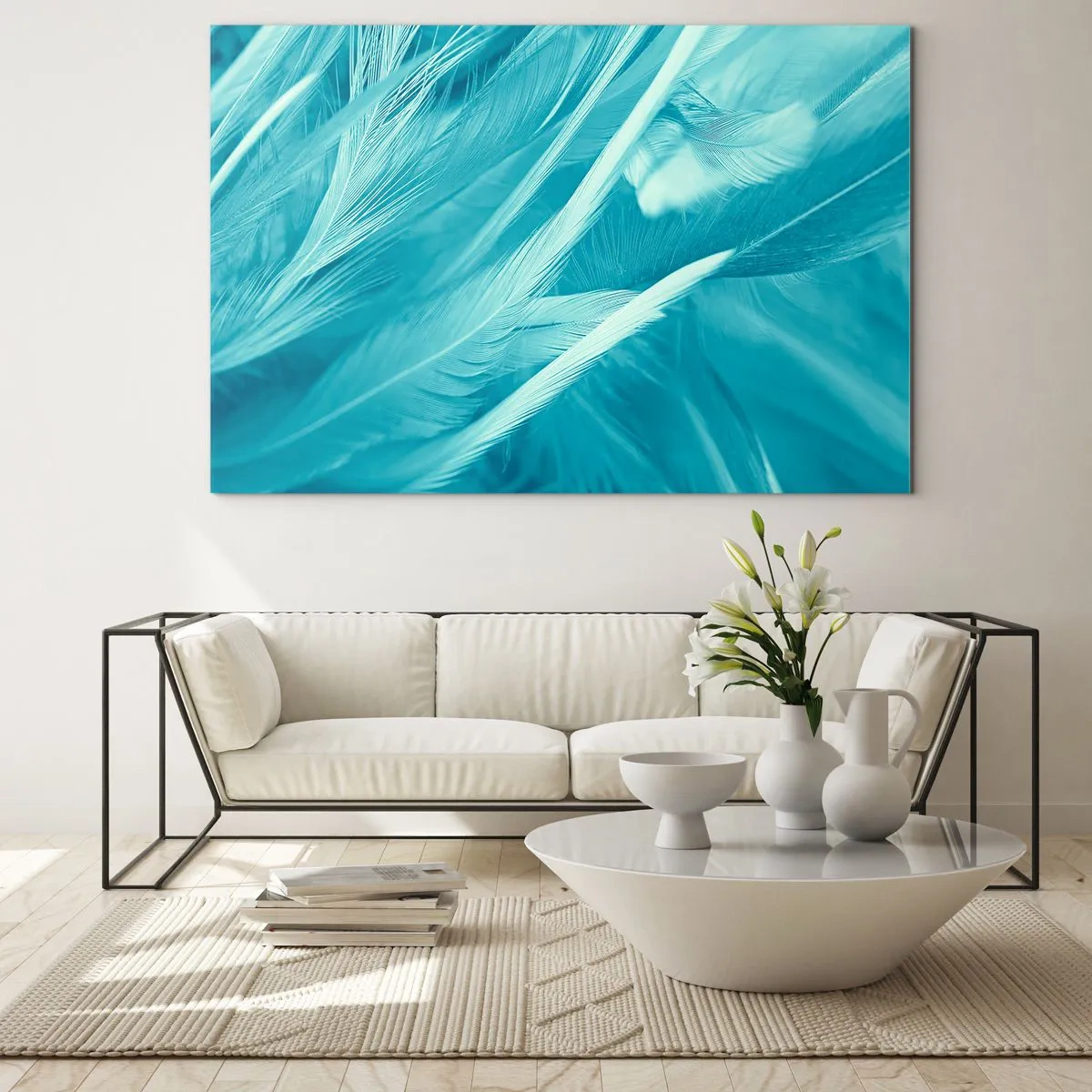 Üveg kép - Elmerülni a pehelyben - 120x80 cm