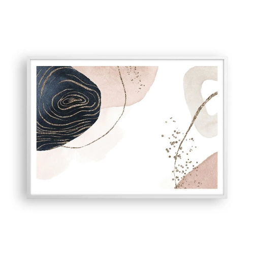 Poszter fekete keretben - Minden folyik - 100x70 cm