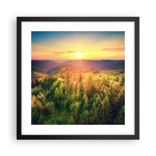 Poszter fehér keretben - Hegytetők és csúcsok - 40x40 cm