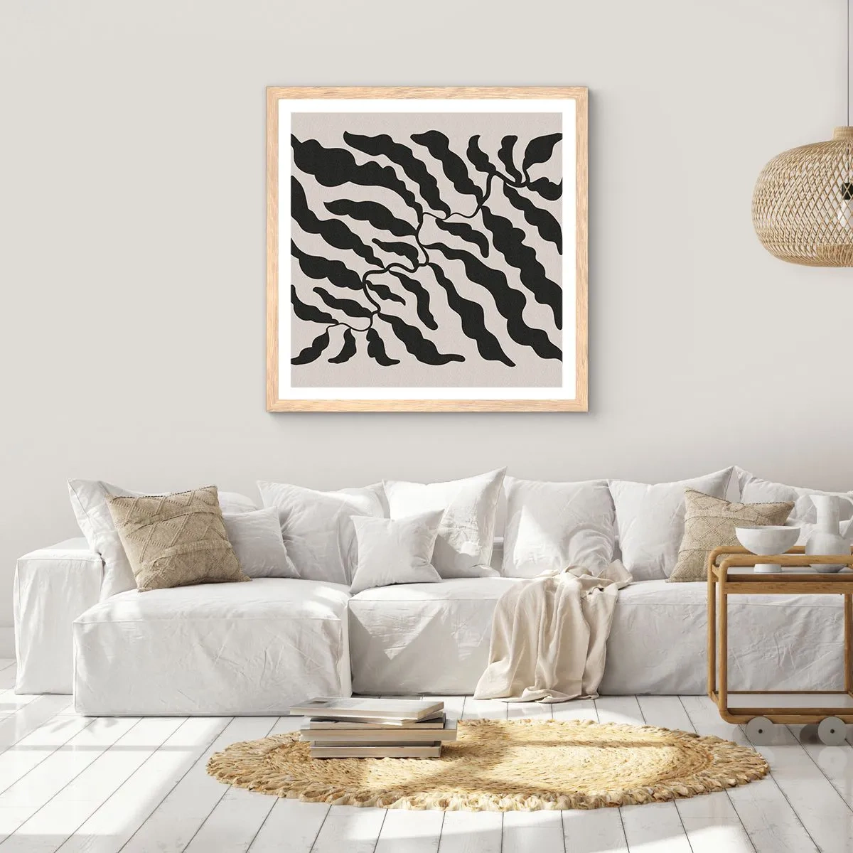 Poszter világos tölgy keretben - A tér természete - 30x30 cm