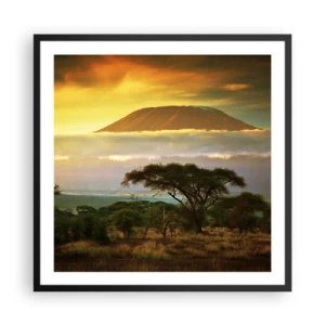 Poszter fehér keretben - Utazó álma - 60x60 cm