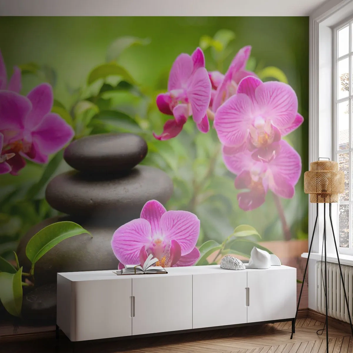 Öntapadós Fotótapéta Deluxe Sticker - A béke piramisa - Virágok, Orchidea, Orchidea - 400x280 cm