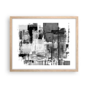 Poszter világos tölgy keretben - A szürke szép - 50x40 cm