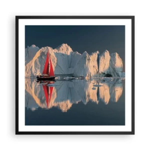 Poszter fehér keretben - A világ peremén - 60x60 cm