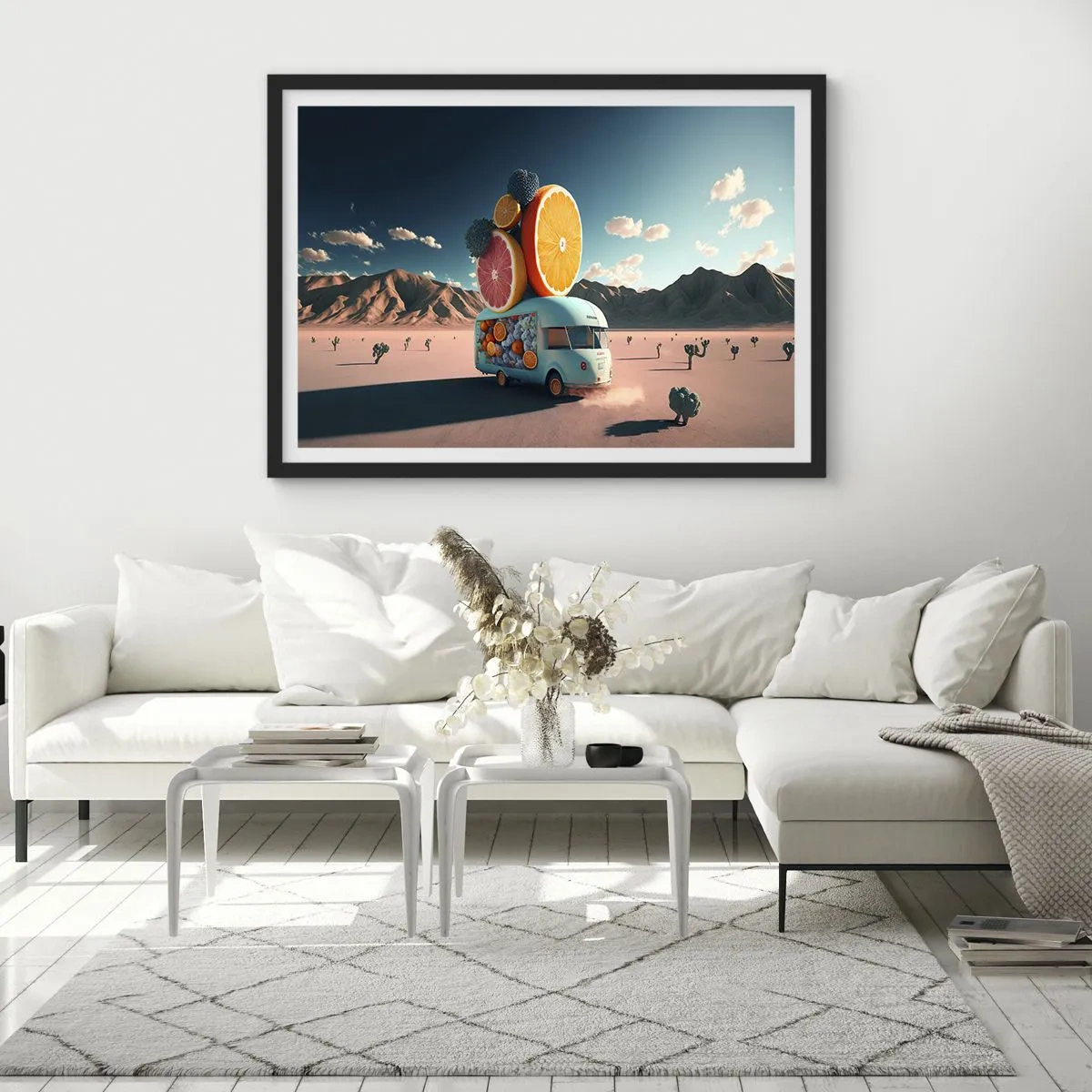 Poszter fehér keretben - A nyaralás íze - 70x50 cm