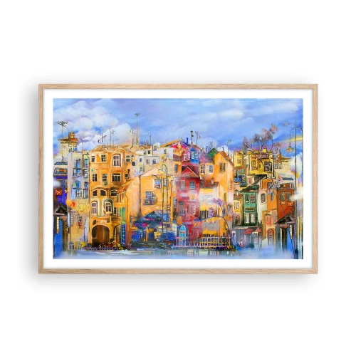 Poszter világos tölgy keretben - Együtt vagyunk - 91x61 cm