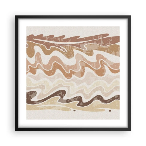 Poszter fehér keretben - Jó energia - jó érzelmek - 50x50 cm