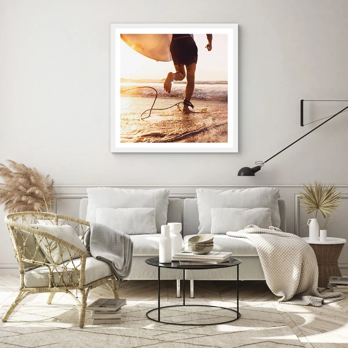 Poszter fekete keretben - A hullám felé - 40x40 cm