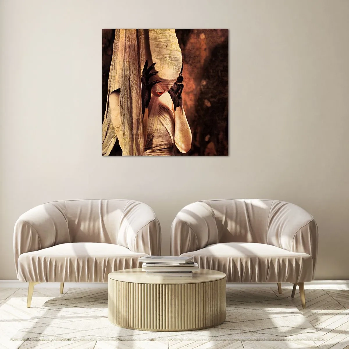 Üveg kép - A jó és a rossz között - 70x70 cm