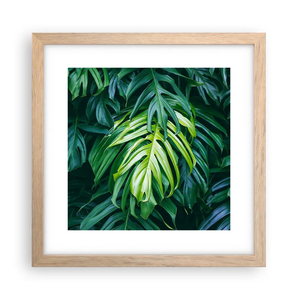 Poszter világos tölgy keretben - Merüljön el a frissességben - 30x30 cm