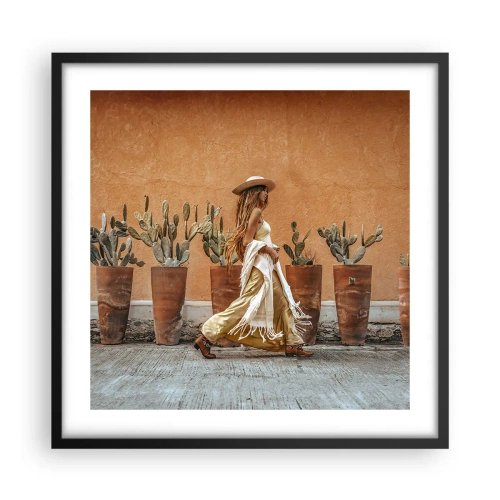 Poszter fehér keretben - Hippi stílusban - 50x50 cm