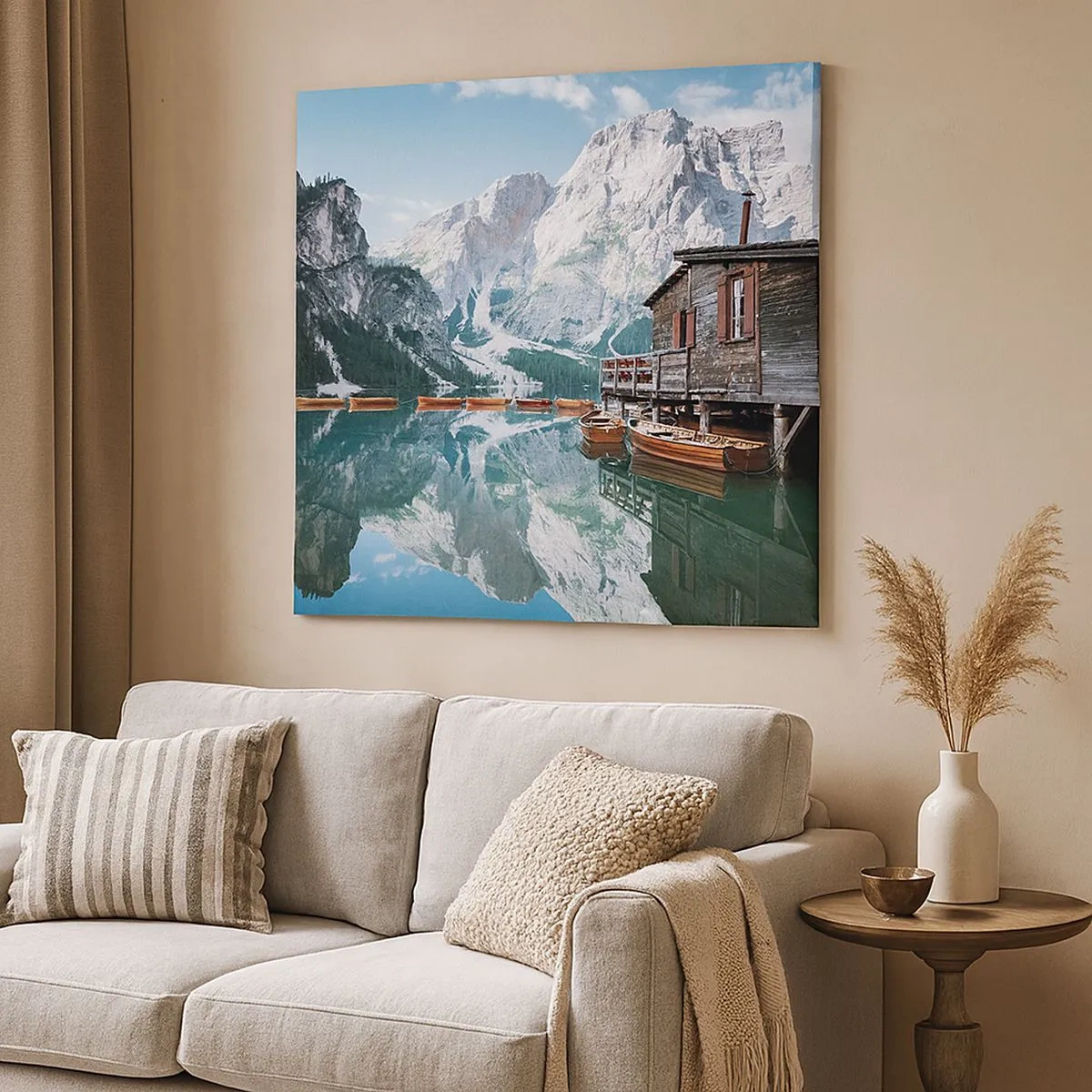 Vászonkép - Kristályos hegyi reggel - 30x30 cm