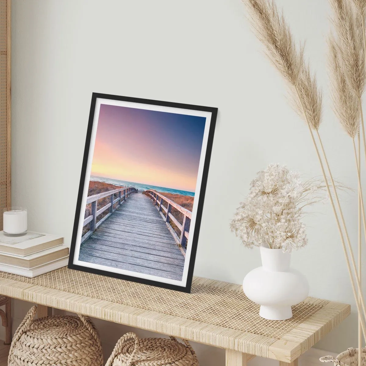 Poszter fehér keretben - Balti esti aurora - 30x40 cm