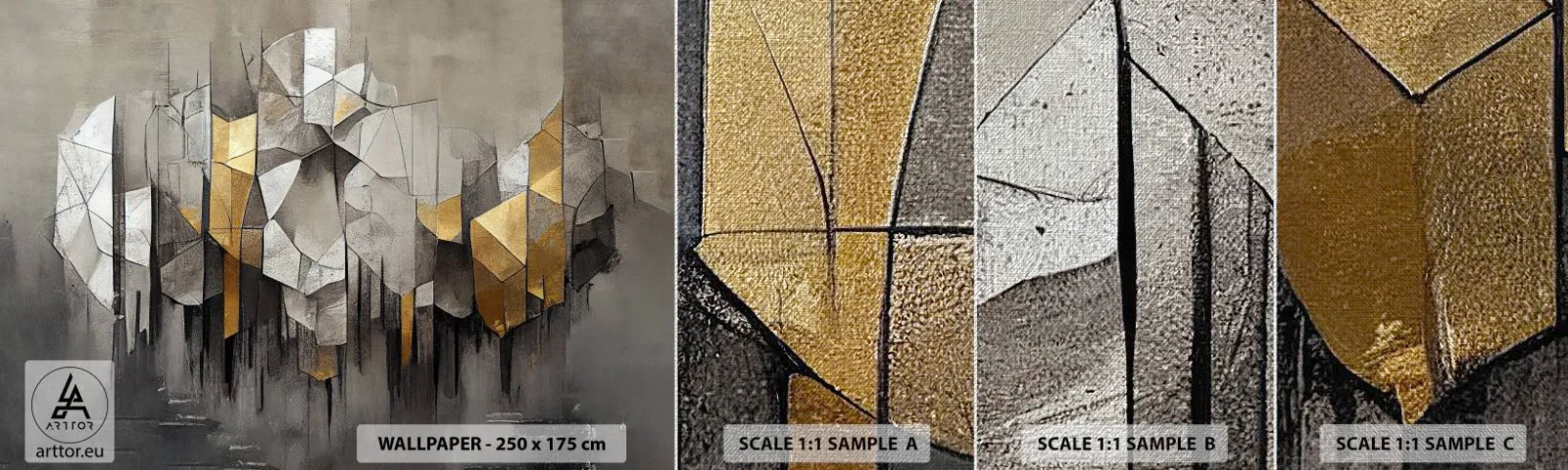 Fotótapéta Minta Premium Canvas - Kompozíció jégből és fényből - Absztrakció, Darab, Art Deco - 100x30 cm