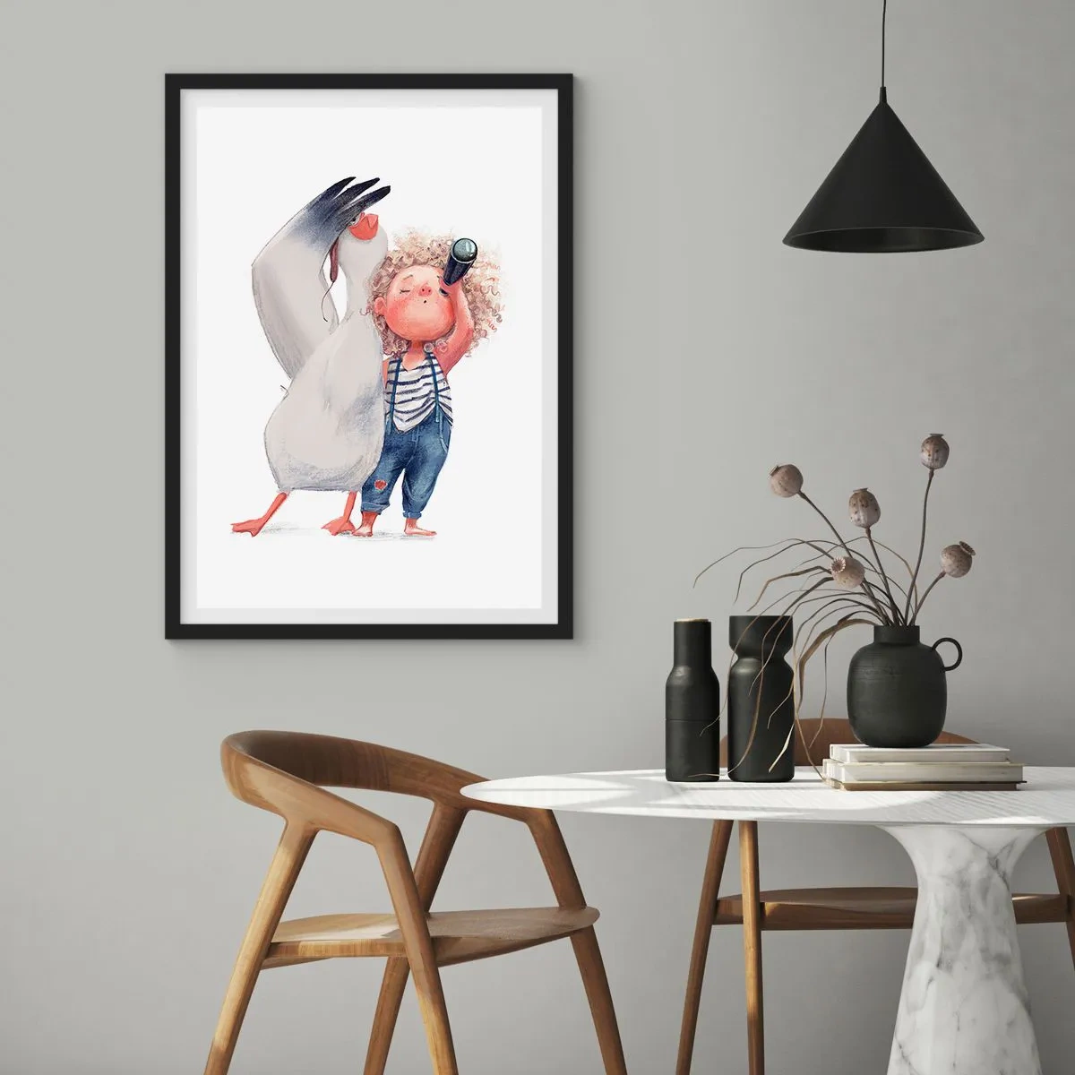 Poszter fehér keretben - Nagy utazási terve - 61x91 cm