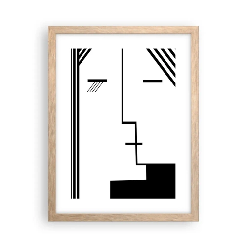 Poszter világos tölgy keretben - Egyszerűen egy csók - 30x40 cm