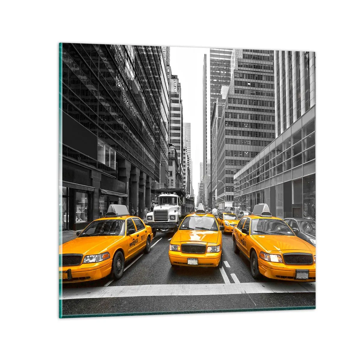 Üveg kép - Mi színezzük a várost - 70x70 cm