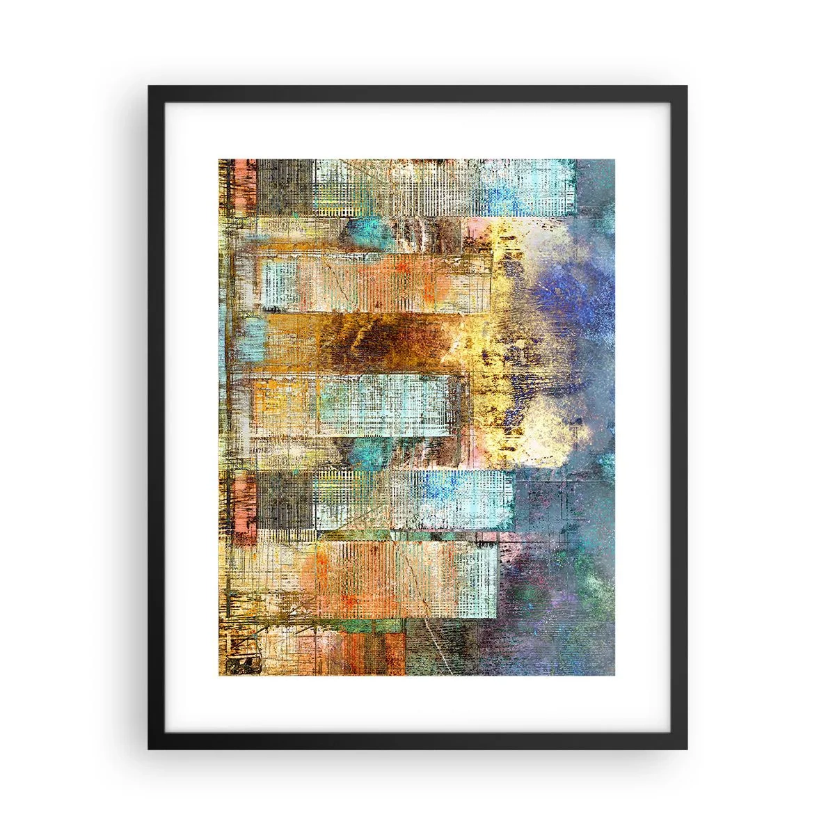 Poszter fehér keretben - Napfényes metropolisz - 40x50 cm