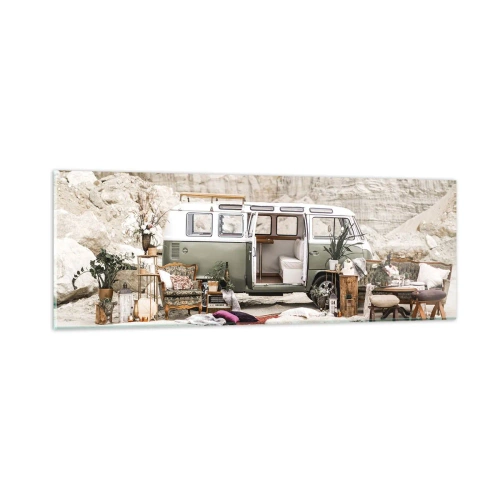 Üveg kép - Ideje elkezdeni az utazást - 90x30 cm