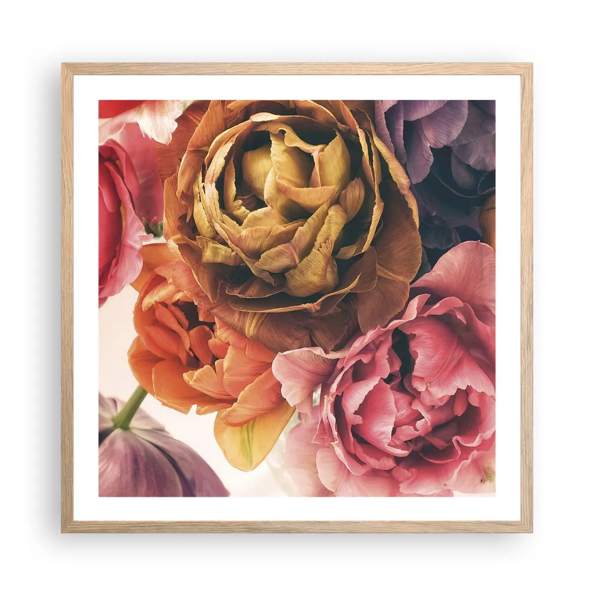 Poszter világos tölgy keretben - Az élet ünnepe - 60x60 cm