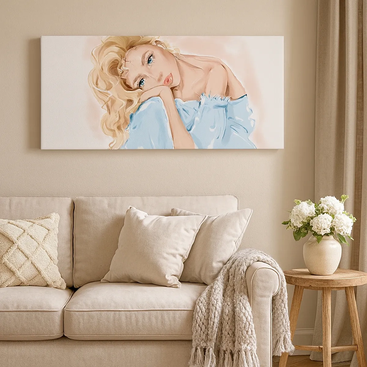 Vászonkép - Álmodozó a kékben - 30x30 cm