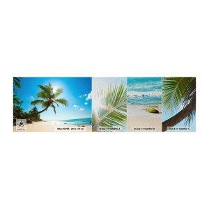 Fotótapéta Minta Premium Sand - Nem mutatni senkinek - Tájkép, Strand, Kókuszpálma - 100x30 cm