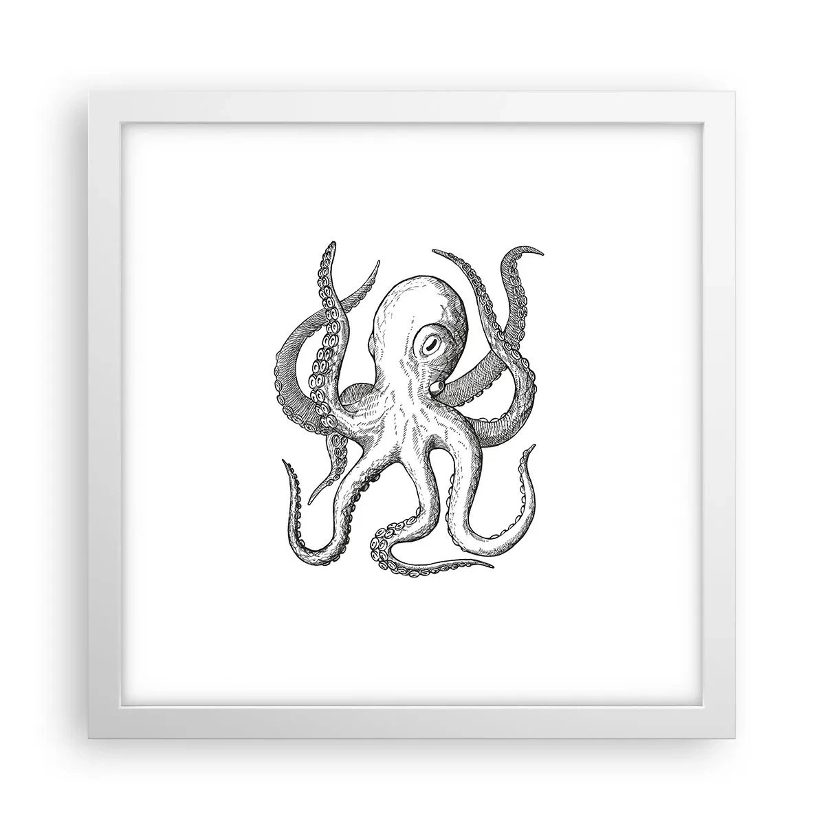 Poszter fekete keretben - Hullámokkal táncoló - 30x30 cm
