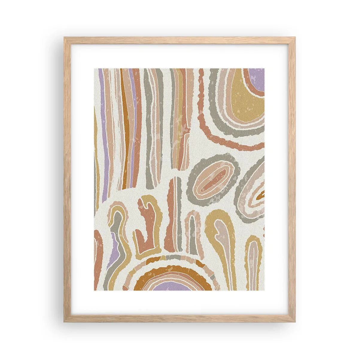 Poszter világos tölgy keretben - Színes keresztmetszetek - 40x50 cm