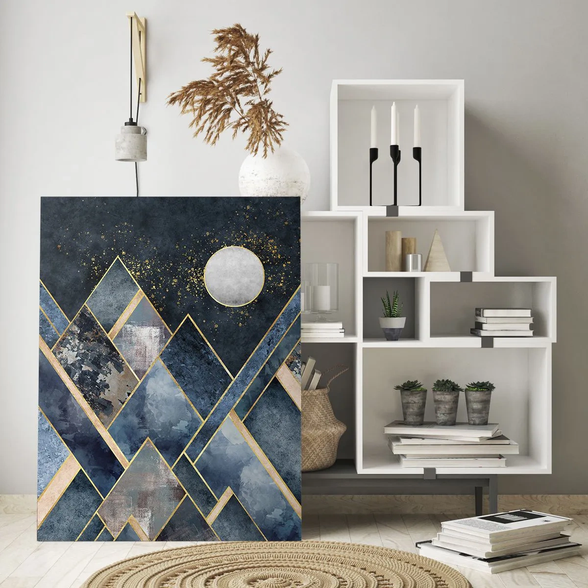 Üveg kép - Geometriai táj - 50x70 cm