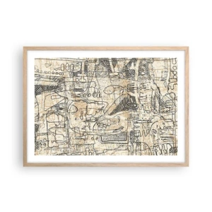 Poszter világos tölgy keretben - Dekódolásra vár - 70x50 cm