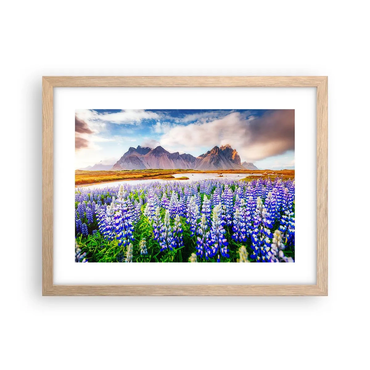 Poszter világos tölgy keretben - Erő és szigorúság a szelídség mellett - 40x30 cm