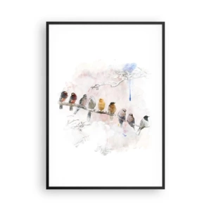 Poszter fehér keretben - Szárnyas találkozó - 70x100 cm