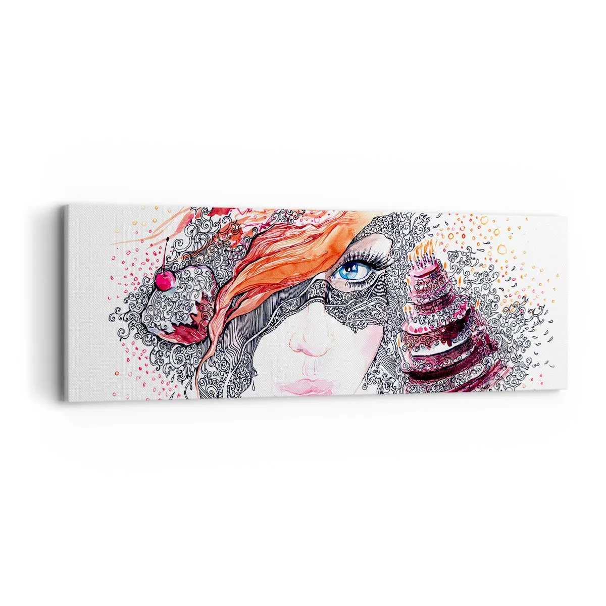 Vászonkép - Vele minden nap ünnep - 90x30 cm