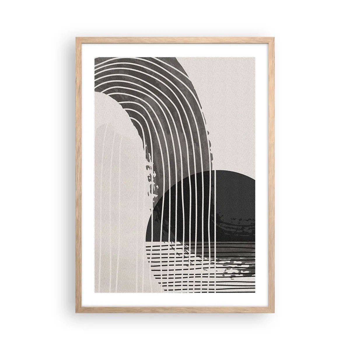 Poszter világos tölgy keretben - Oda és vissza - 50x70 cm