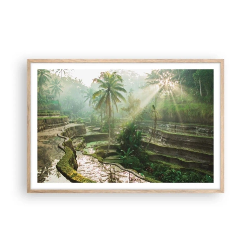 Poszter világos tölgy keretben - Felnőni a napon - 91x61 cm