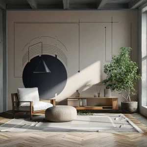 Fotótapéta Premium Canvas - Ruganyos és dinamikus kompozíció - Geometriai, Minimalizmus, Esztétika - 250x175 cm