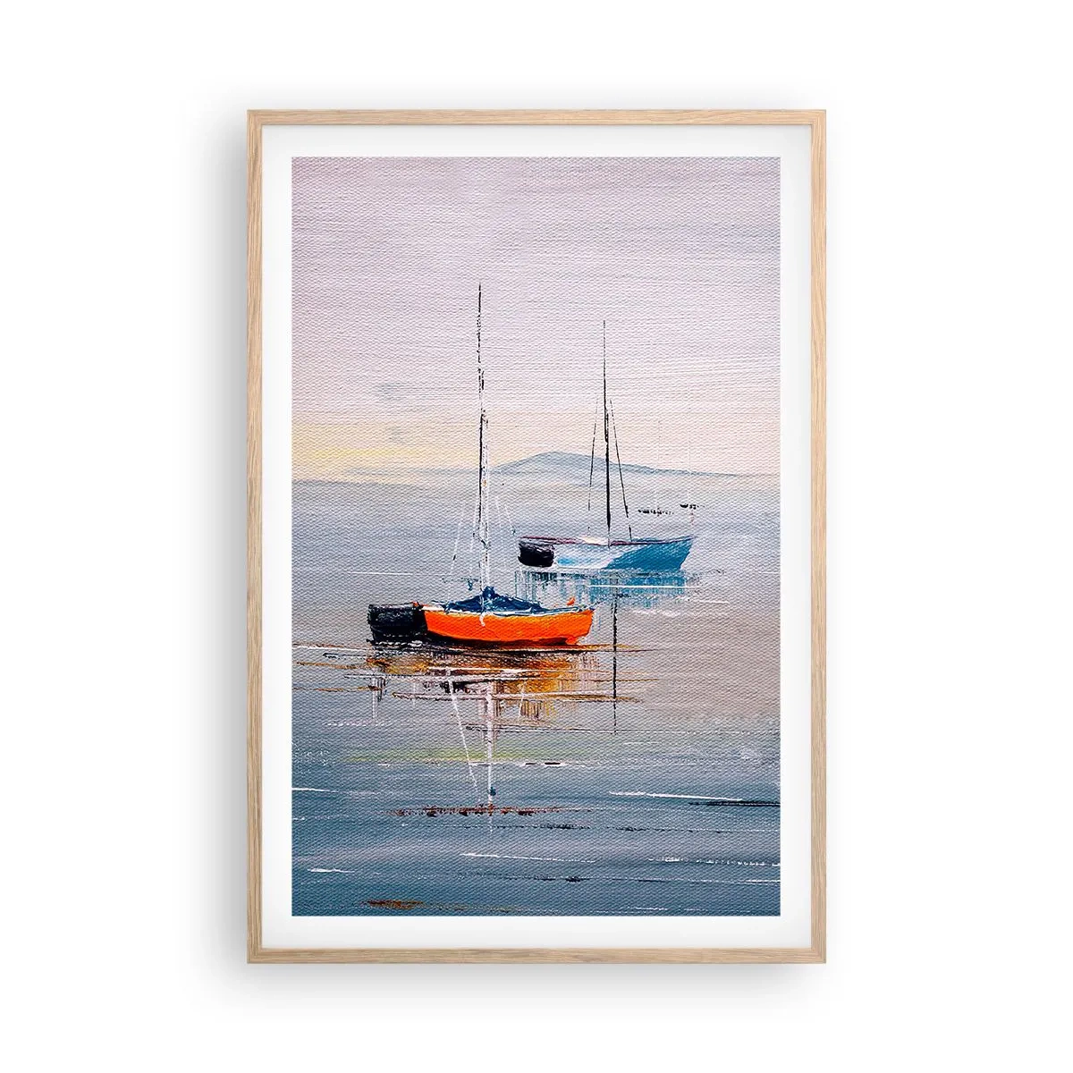 Poszter világos tölgy keretben - Jól megérdemelt pihenés - 61x91 cm